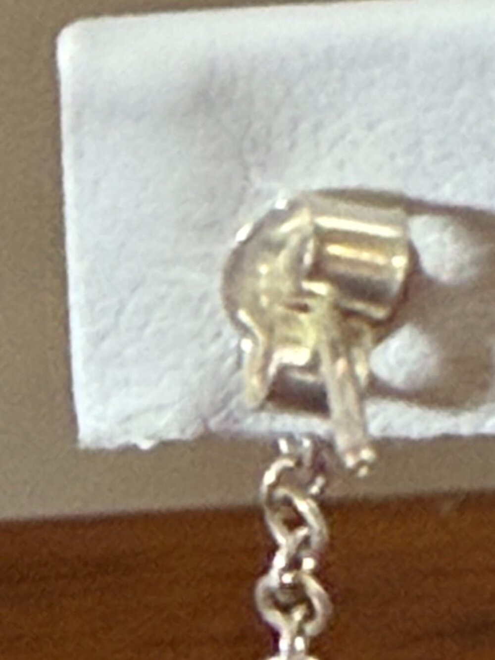 AC .925 Sterling Silver Chain and Ball Earrings - Picture 6 of 9